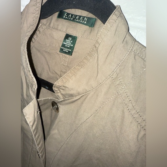 LAUREN RALPH LAUREN Women’s Button Front Drawstring Waist Cotton Dress Sz 10 ✨ - Picture 3 of 8